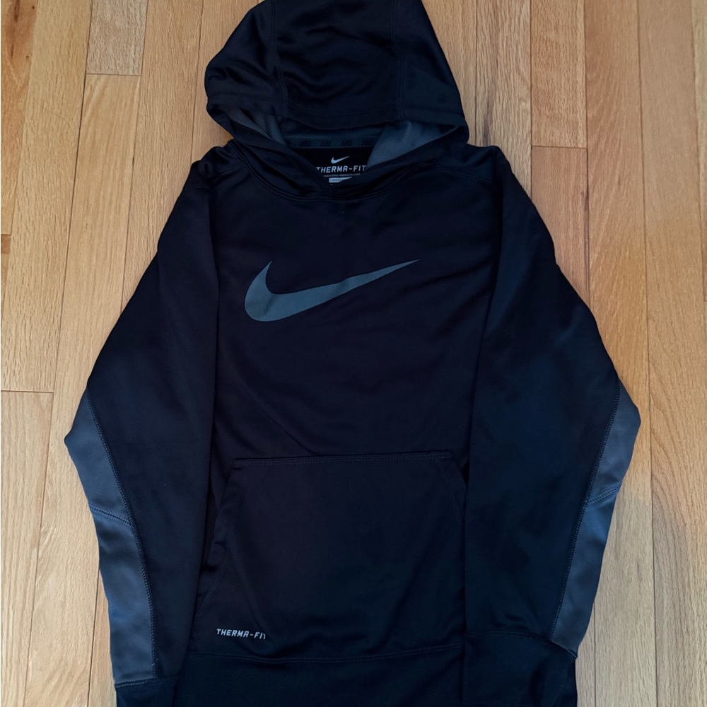 Nike Black Therma-FIT Hoodie, kids size Large